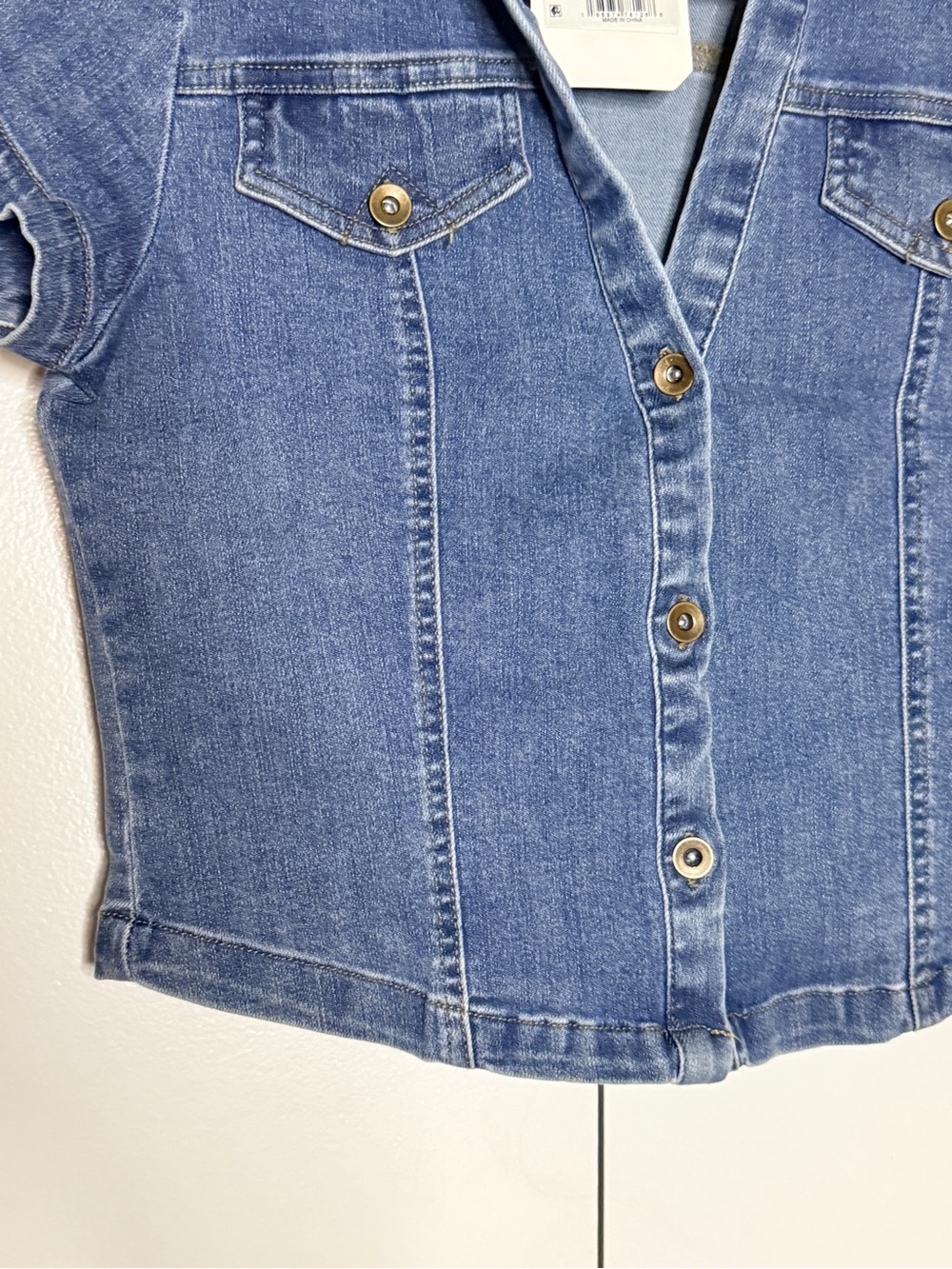 Altar'd State Crop Denim Button-Up - Picture 5 of 6